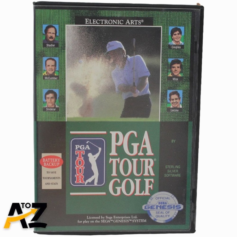 PGA Tour Golf (Sega Genesis, 1991) Complete w/ Case and Instruction